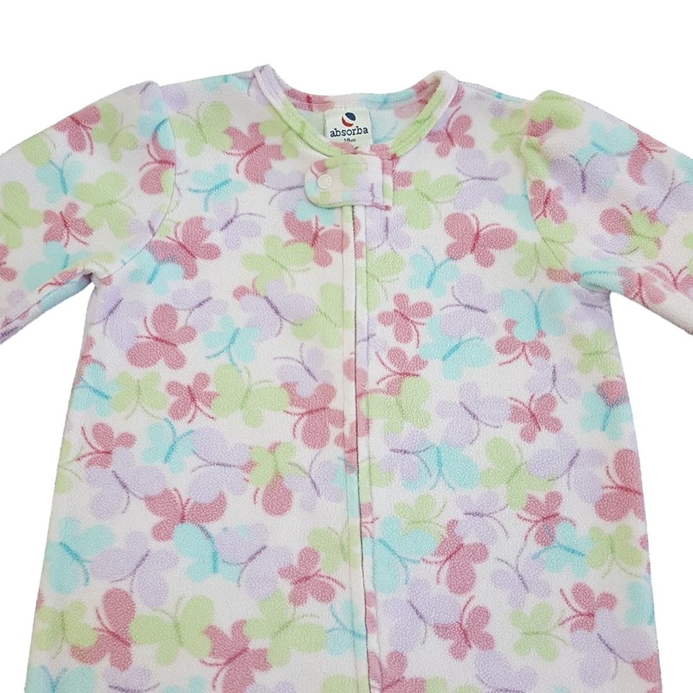 Absorba butterfly fleece footed sleeper